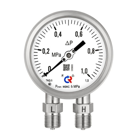 Дифманометр ТМД-5-521Р(0...40кПа) 10МПа 2xG1/2 кл.т.1,5